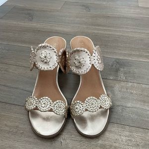 Jack Rogers size 8.5 gold heels